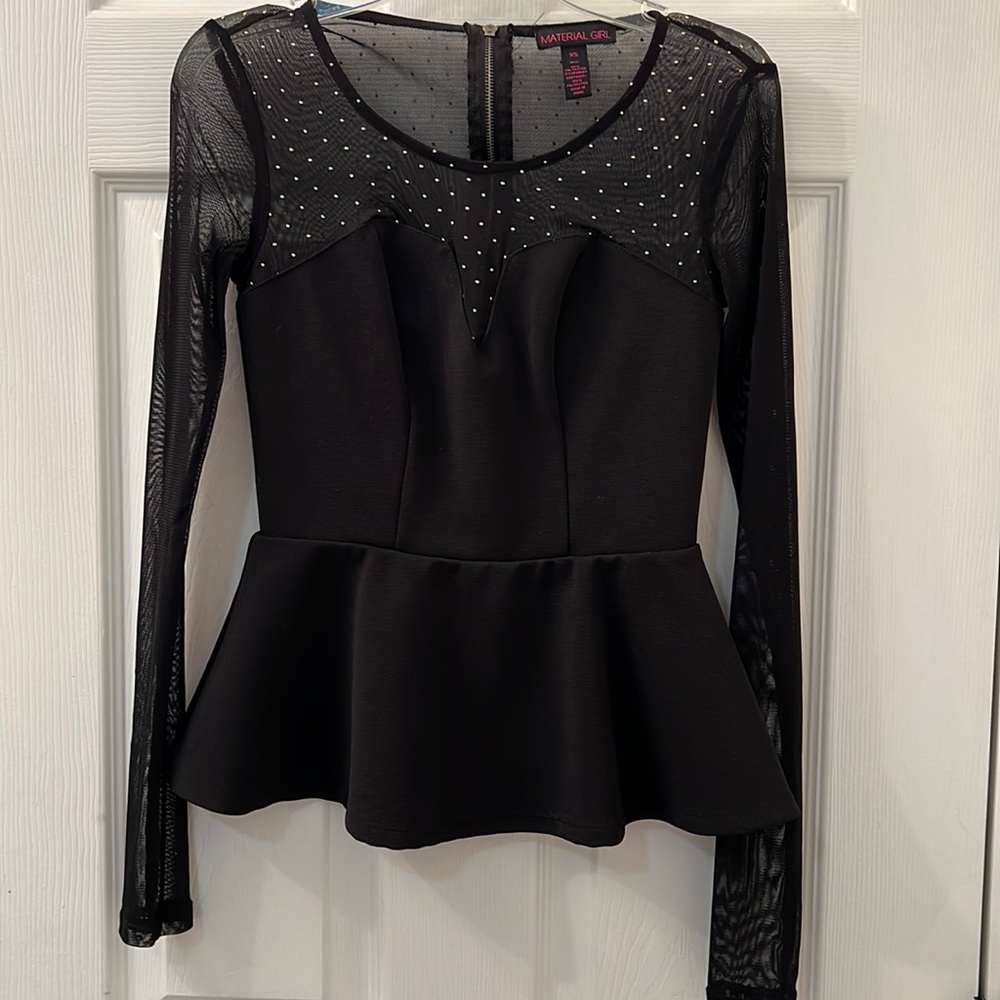 long sleeve peplum top